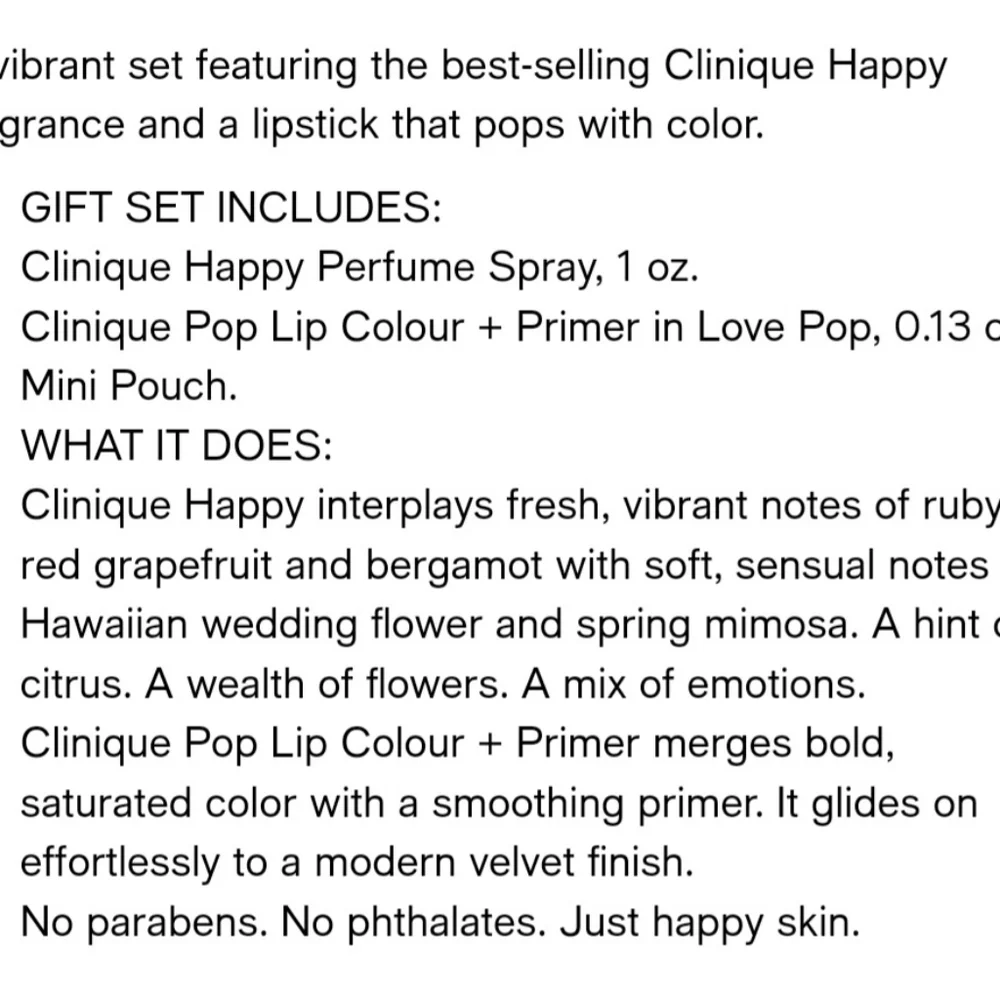 Clinique Happy With Love Pop Lipstick & Pouch - 3 piece Set BNWT SO 1 LEFT!